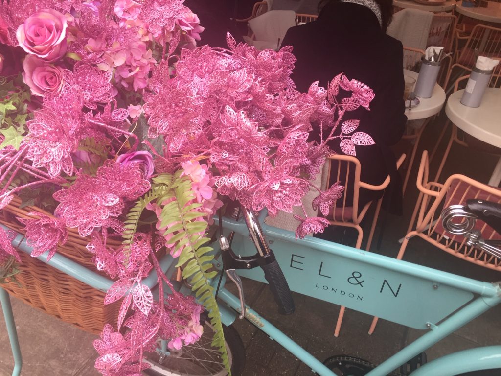 Flower Power at Elan Oxford Circus London - Elan Bike Outside