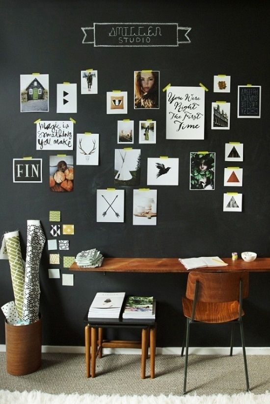 12 Ways To Display Your Gallery Wall - Chalk Wall