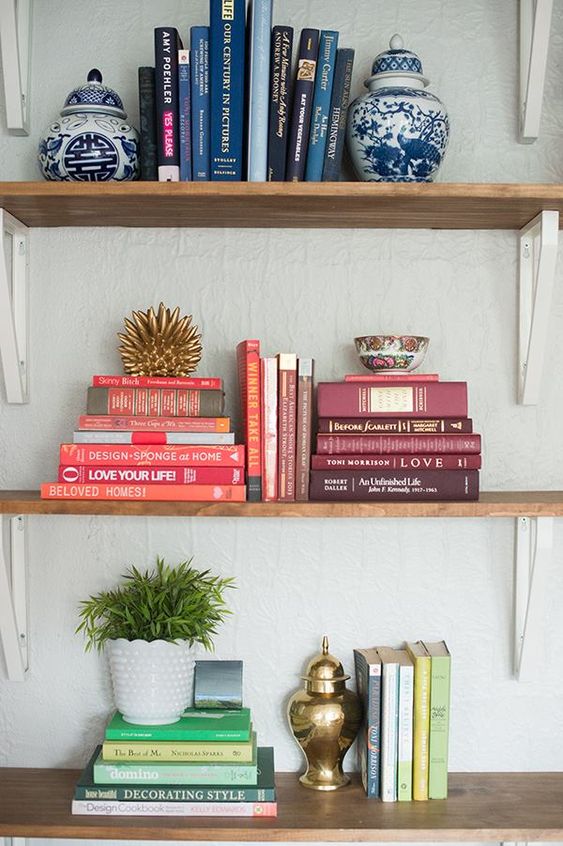 10 Ways to Style & Organise Your Bookshelves - Stacking