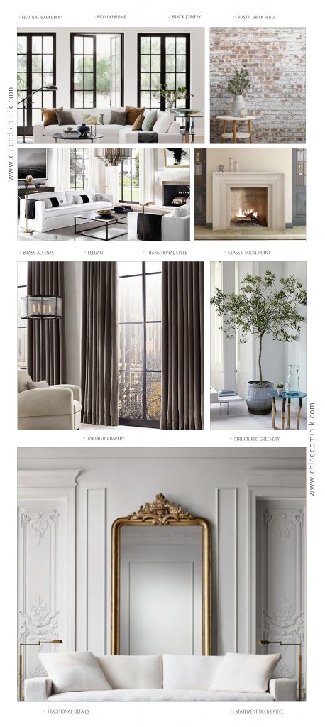 Parisian Style Interiors Collage Inspiration