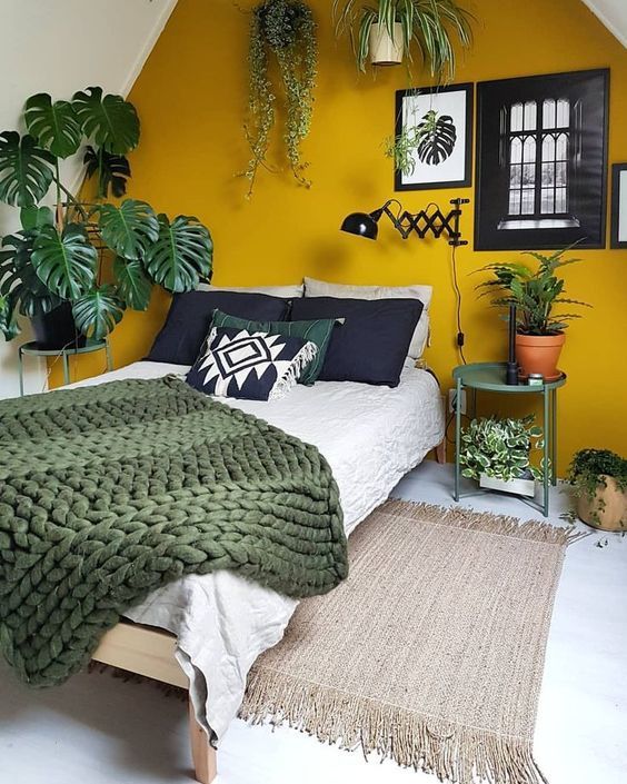10 Rooms With Colour Done The Right Way! Mustard Yellow Backdrop Bedroom