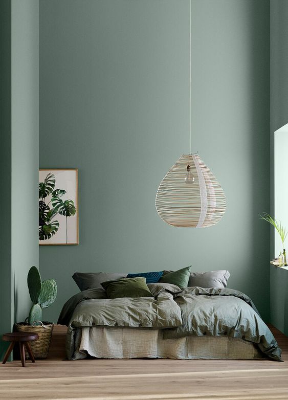 10 Rooms With Colour Done The Right Way! Calming-Sage-Bedroom