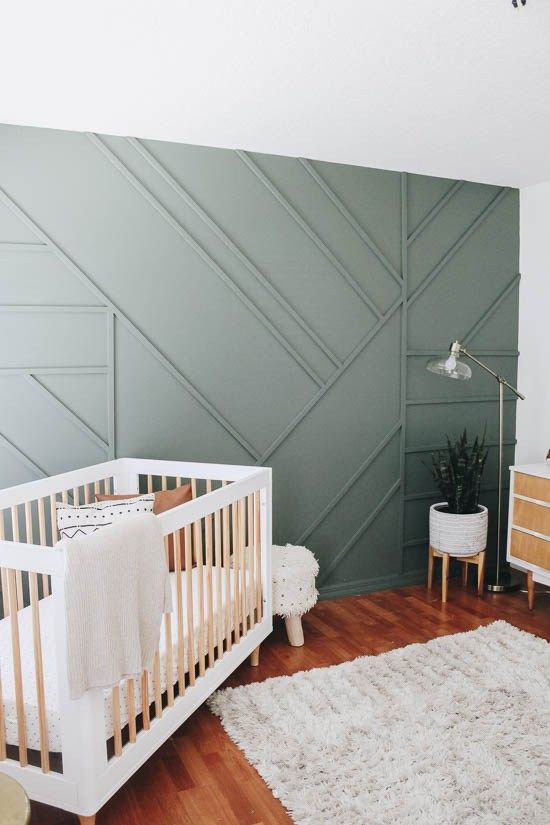 October Pinterest favs - Angled panelled accent wall