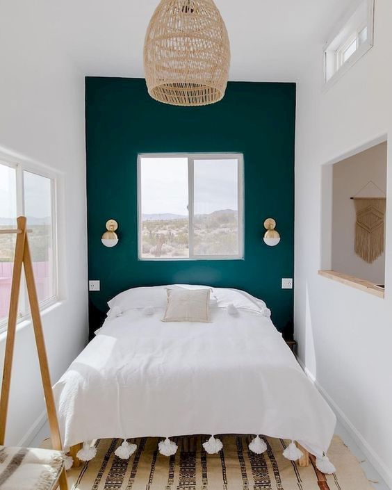 9 Tricks To Make A Small Bedroom Look & Feel Larger - Contrasting Colour