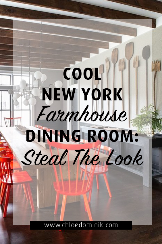 Cool modern New York farmhouse dining room by Change & Co: Steal the Look